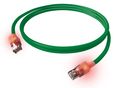 Patchcablu LED ISDN, Cat.3, 2-perechi (36/45),UTP, verde, 2m