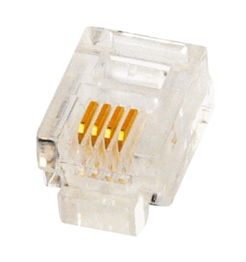 Conector RJ11 telefonie neecranat pentru sertizare pe cablu