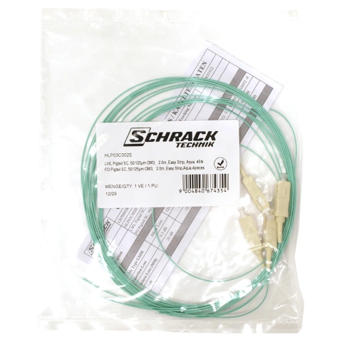 Pigtail SC, 50/125µm OM3, 2m, Easy Strip,Aqua,4buc_4