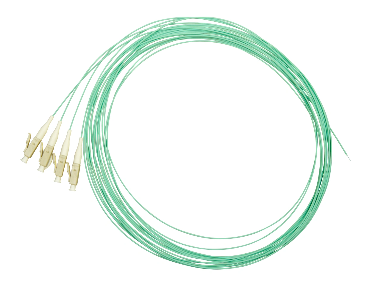 Pigtail LC, 50/125µm OM3, 2m, Easy Strip,Aqua,4buc