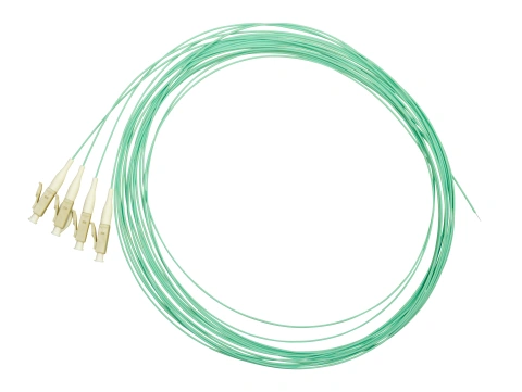 Pigtail LC, 50/125µm OM3, 2m, Easy Strip,Aqua,4buc