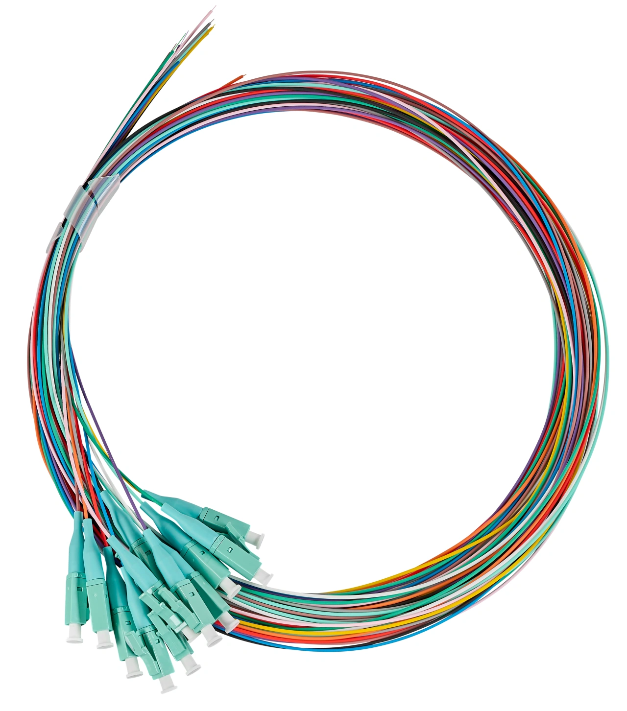 Pigtail FO LC, 50/125µm OM3, 2.0m, Easy Strip, 12pcs