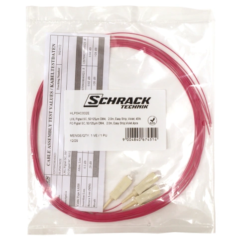 Pigtail SC, 50/125µm OM4, 2m, Easy Strip, Violet,4buc_4