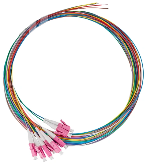 Pigtail FO LC, 50/125µm OM4, 2.0m, Easy Strip, 8pcs
