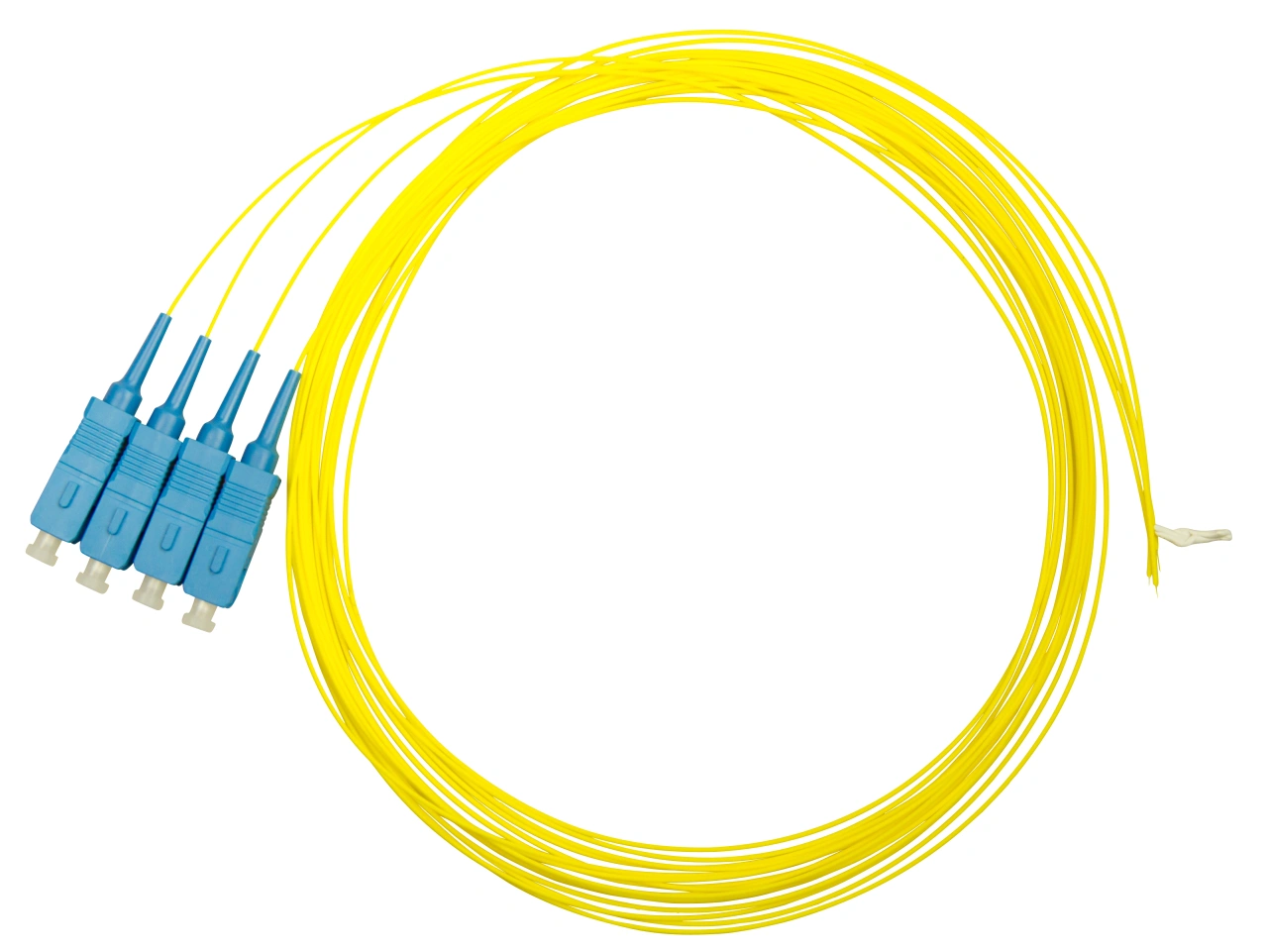 Pigtail SC, 9/125µm OS2, 2m, Easy Strip, galben,4buc