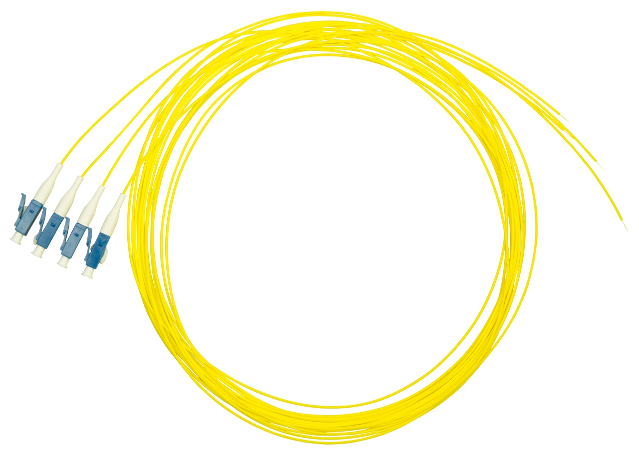 Pigtail LC, 9/125µm OS2, 2m, Easy Strip, galben,4buc