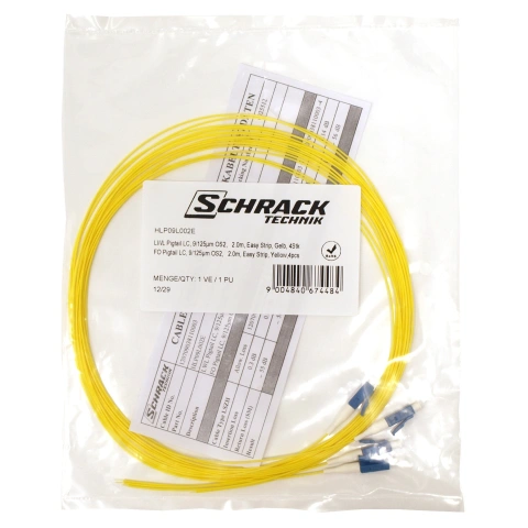 Pigtail LC, 9/125µm OS2, 2m, Easy Strip, galben,4buc_4