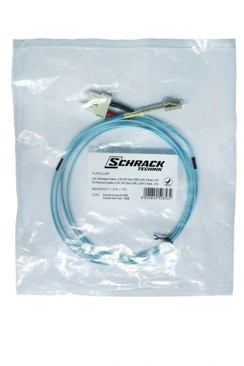 Patchcablu duplex, LC/SC, 50/125µm OM3 5m_2