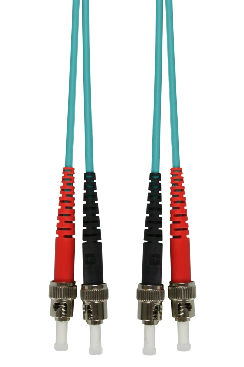 Patchcablu duplex ST/ST, 50/125µm OM3, LS0H-3, aqua, 2m