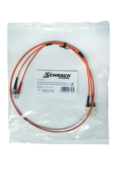 Patchcablu duplex, ST/SC, 50/125µm OM2 5m_2