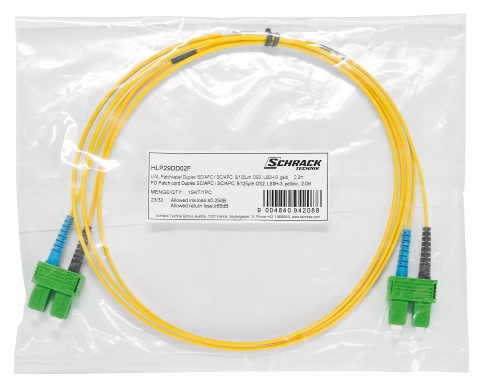 Patchcord Duplex SC/APC  /  SC/APC, 9/125µm OS2, LS0H-3, 1m_1
