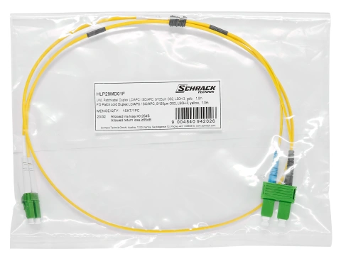 Patchcord Duplex LC/APC  /  SC/APC, 9/125µm OS2, LS0H-3, 10m_1