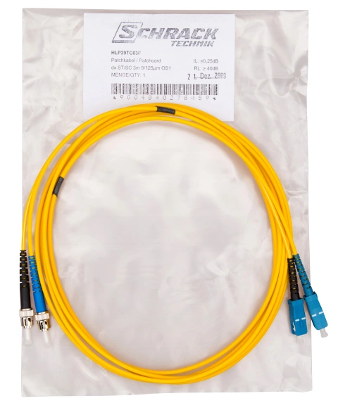 Patchcablu duplex, ST/SC, 9/125µm OS2, 2m_2