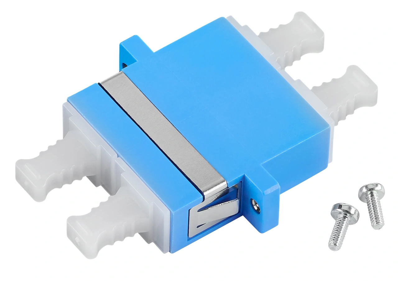 Cuplor FO SC-Dupl,Plastic,Singlemode,zirconiu,flanşă,albastr
