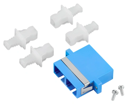 Cuplor FO SC-Dupl,Plastic,Singlemode,zirconiu,flanşă,albastr_2