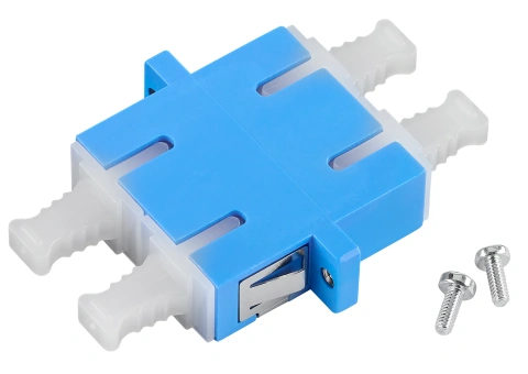Cuplor FO SC-Dupl,Plastic,Singlemode,zirconiu,flanşă,albastr_1