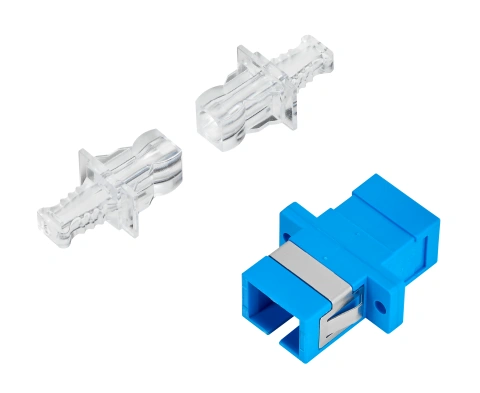 Cuplor FO SC-Simpl,plastic,Singlemode,zirconiu,flanșă,albast_1