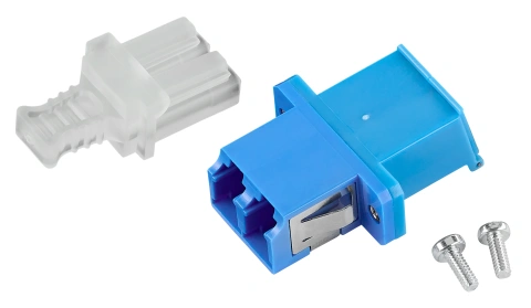 Cuplor FO LC-Dupl,Plastic,Singlemode,zirconiu,flanșă,albastr_3