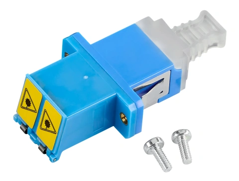 Cuplor FO LC-Dupl,Plastic,Singlemode,zirconiu,flanșă,albastr_2