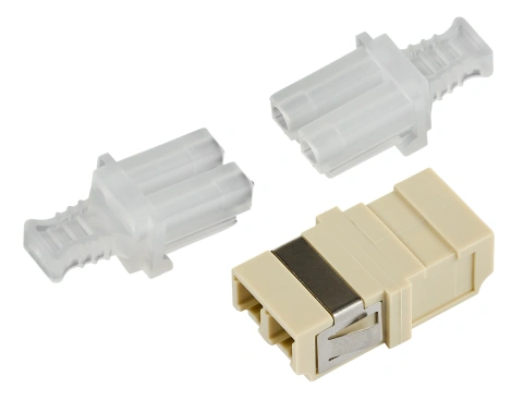 Cuplor FO LC-Duplex,Multimode,fosfor-bronz,fără flanșă,gri_2