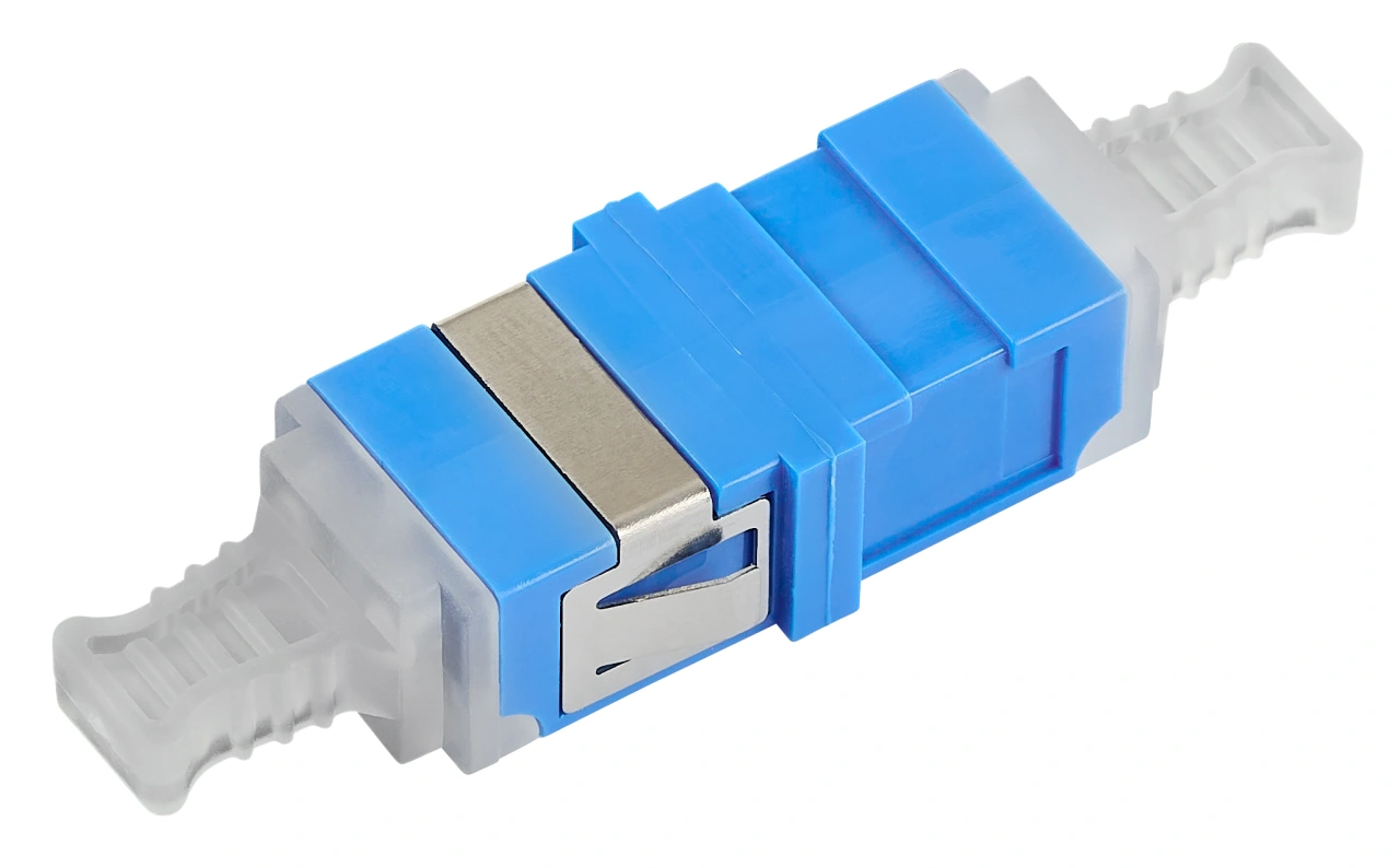 Cuplor FO LC-Duplex, Singlemode zirc, albastru