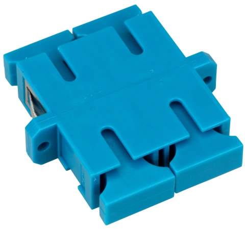 Cuplă SC Duplex,Plastic,Singlemode,zirc,cu flanşă,albstr.ECO_1