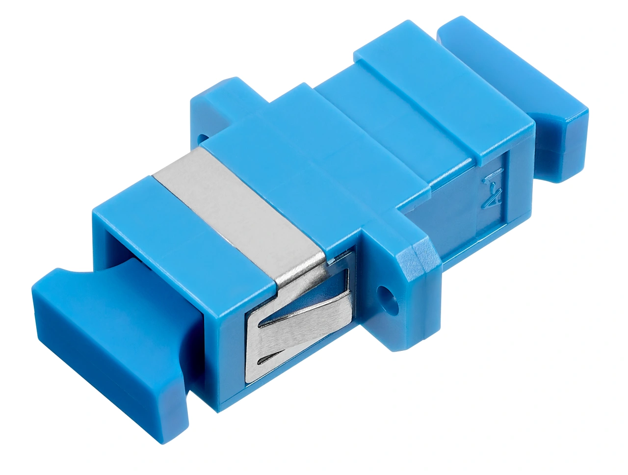 Cuplă SC Simplex,Plastic,Singlemode,zirc.,flanşă,albstr.ECO