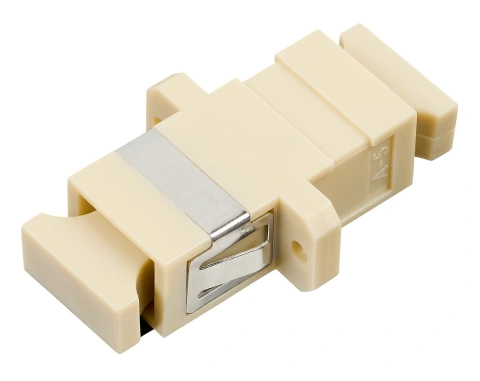 Cuplă SC Simplex,Plastic,Multimode,fosf bronz,flanşă,bej,ECO