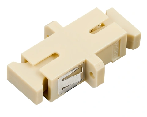 Cuplă SC Simplex,Plastic,Multimode,fosf bronz,flanşă,bej,ECO_1