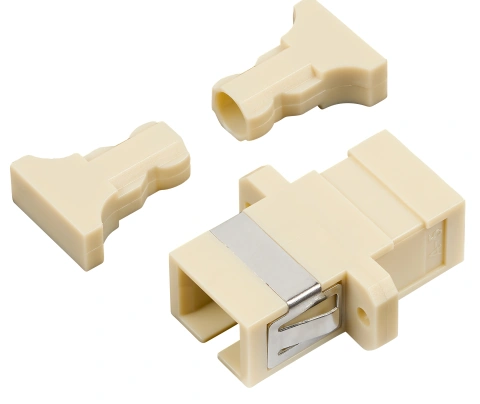 Cuplă SC Simplex,Plastic,Multimode,fosf bronz,flanşă,bej,ECO_2