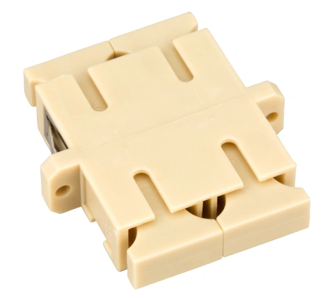 Cuplă SC Duplex,Plastic,Multimode,fosfo bronz,flanşă,bej,ECO_1