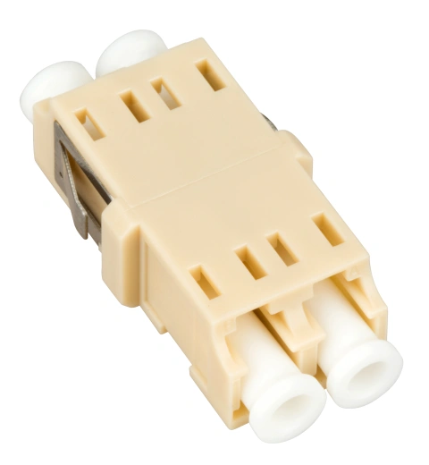 Cuplă LC Duplex,Plastic,Multimode,zirc.,fără flanşă,bej,ECO_2