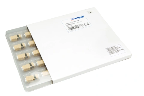 Cuplă LC Duplex,Plastic,Multimode,zirc.,fără flanşă,bej,ECO_3