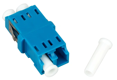 Cuplă LC Duplex,Plastic,Singlemode,zirc.,fără flanşă,bej,ECO
