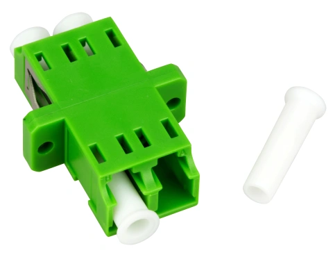 Cuplă LC/APC Duplex,Plastic,Singlemode,zirc.,flanşă,verdeECO_3