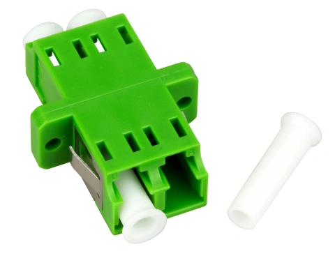 Cuplă LC/APC Duplex,Plastic,Singlemode,zirc.,flanşă,verdeECO_4