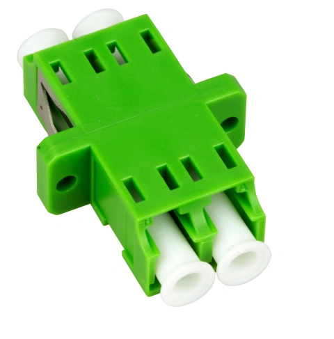 Cuplă LC/APC Duplex,Plastic,Singlemode,zirc.,flanşă,verdeECO_1