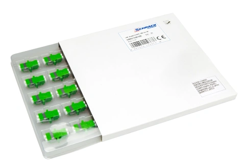 Cuplă LC/APC Duplex,Plastic,Singlemode,zirc.,flanşă,verdeECO_2
