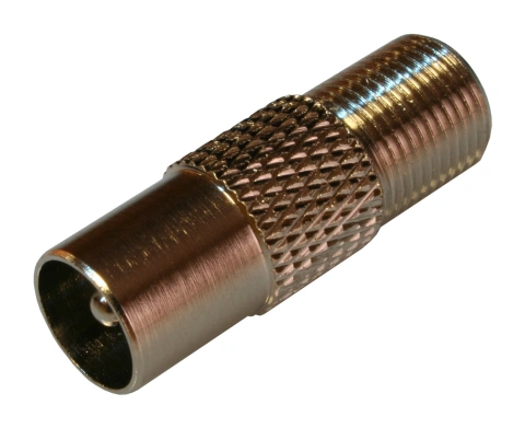 Adaptor Coaxial F-mamă la  IEC-tată