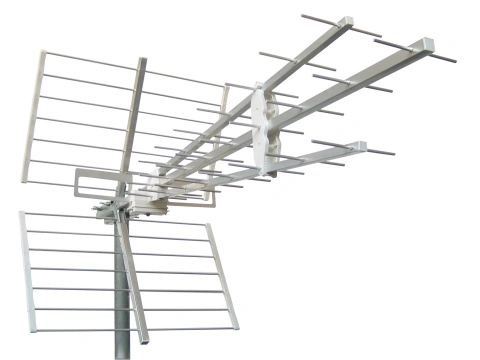 Antenă DVB-T/UHF de exterior,F,Canal 21-60,Al
