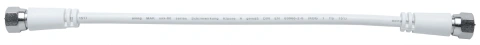Patchcablu SAT Coax 2 x conectori F cu șurub, 0.2m