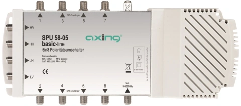 Multiswitch 5 IN 8 OUT pt. LNB Quattro+Quad,SPU 58-05