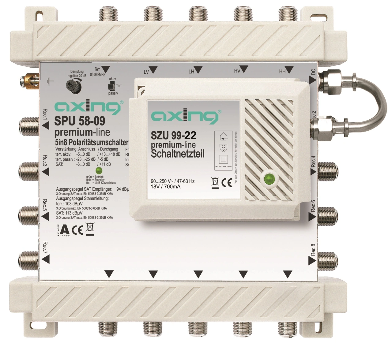Multiswitch 5 IN 8 OUT cascadabil,SPU 58-09