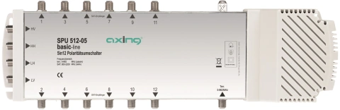Multiswitch 5 IN 12 OUT pt. LNB Quattro+Quad,SPU 512-05