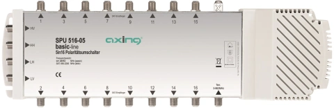 Multiswitch 5 IN 16 OUT pt. LNB Quattro+Quad,SPU 516-05