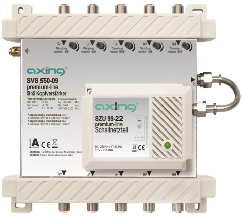 Amplificator principal 5in5,4×SAT(1xLNB Quattro),1xterestru