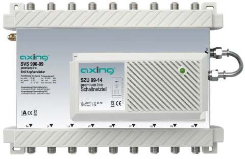 Amplificator principal 9in9,8×SAT(2xLNB Quattro),1xterestru