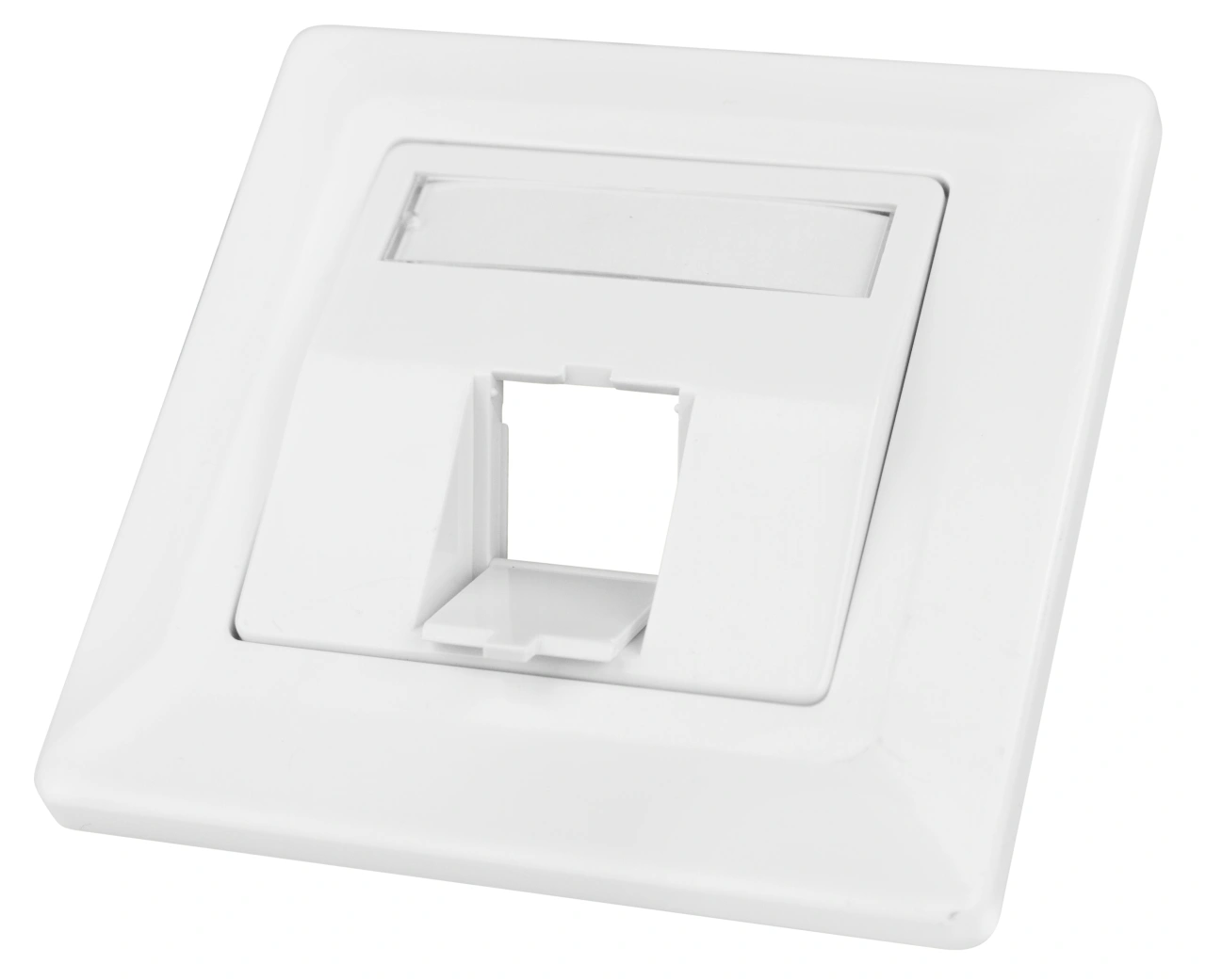 Priză pt. 1 modul TOOLLESS LINE, 80x80mm, înclinat, RAL9010
