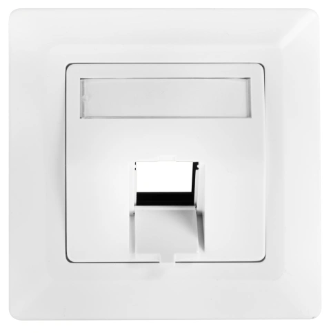 Priză pt. 1 modul TOOLLESS LINE, 80x80mm, înclinat, RAL9010_1