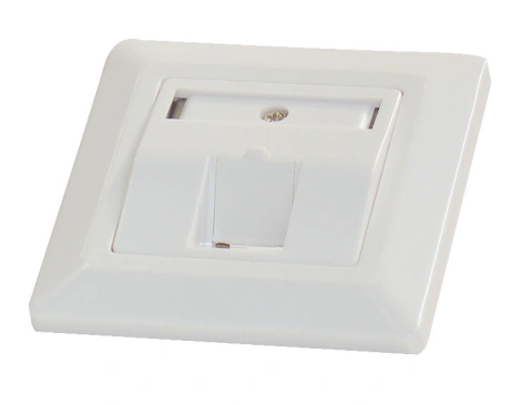 Priză pt. 1 modul TOOLLESS LINE, 80x80mm, înclinat, RAL9010_3